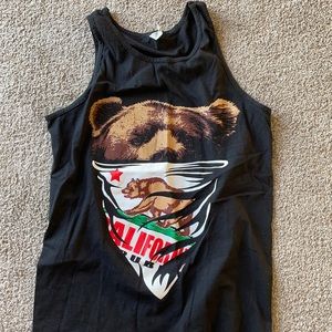 California Bear and Flag Tank Top